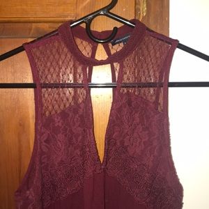Maroon Lacey top